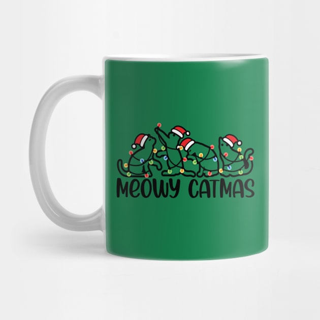 Meowy Catmas, Cute Reindeer Cats, Funny Cat Lovers, Christmas Gift For Men, Women & Kids by Art Like Wow Designs